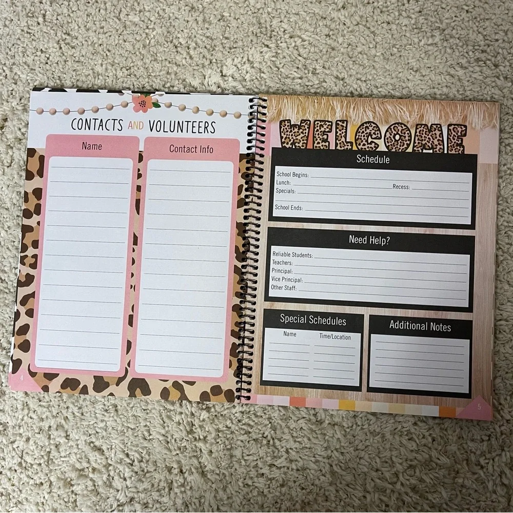 Animal Print Teacher Planner